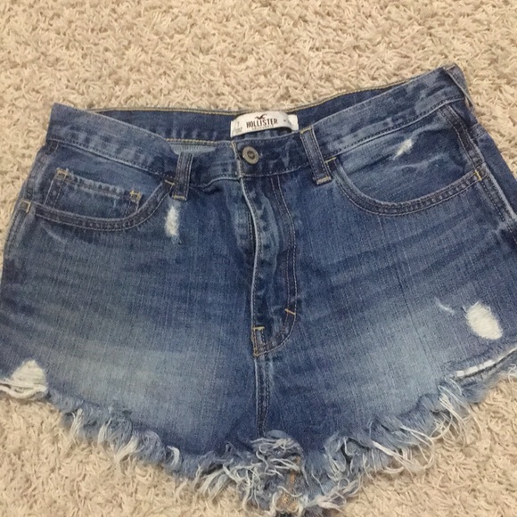 Hollister Pants - High waisted short jean shorts frayed at ends